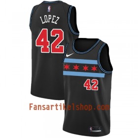 Chicago Bulls Trikot Robin Lopez 42 2018-19 Nike City Edition Schwarz Swingman - Herren